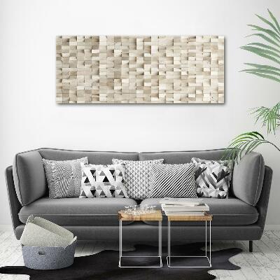 Wall art on glass Wooden cubes