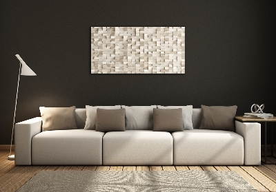 Wall art on glass Wooden cubes