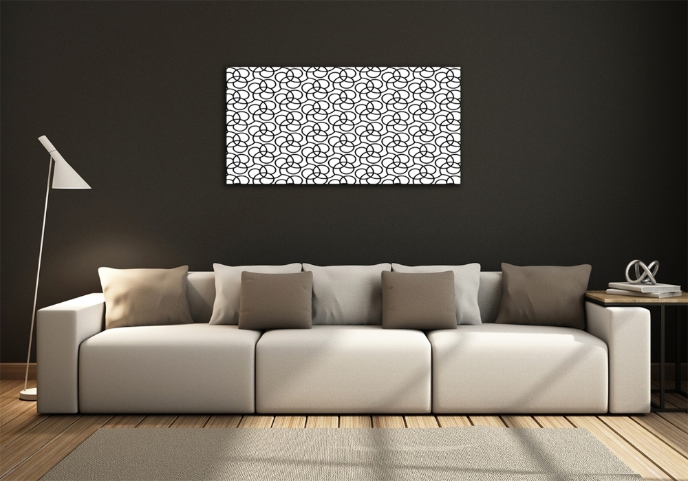 Wall art on glass Geometric background