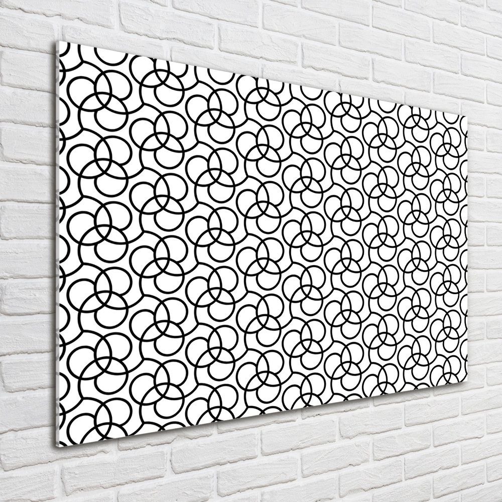 Wall art on glass Geometric background