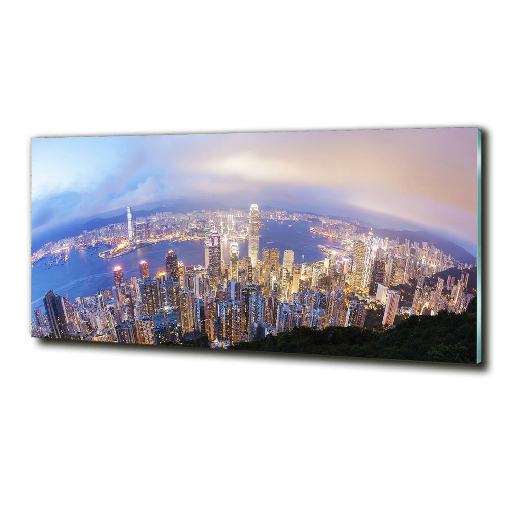 Photo printed on glass Hong kong panorama