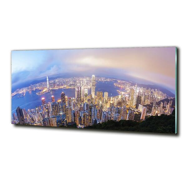 Photo printed on glass Hong kong panorama