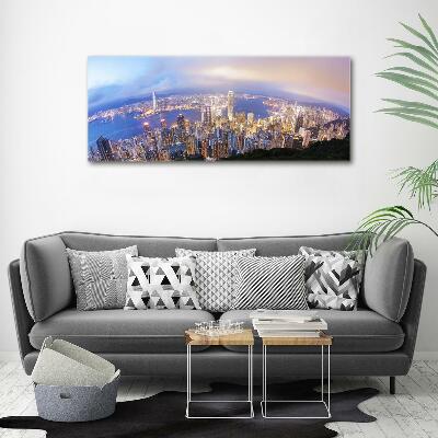 Photo printed on glass Hong kong panorama