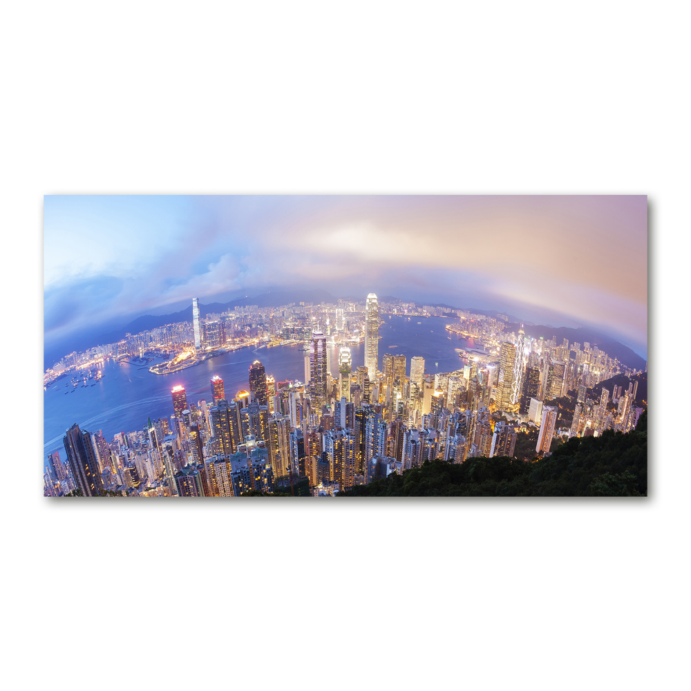 Photo printed on glass Hong kong panorama