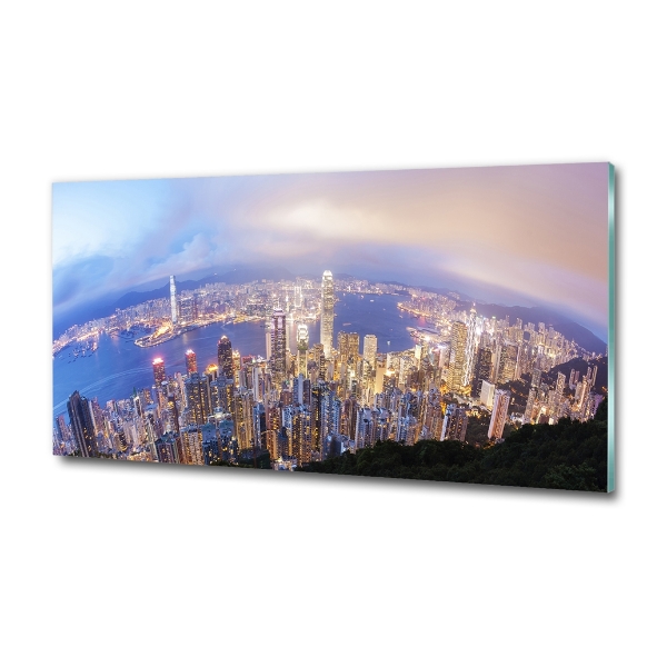 Photo printed on glass Hong kong panorama