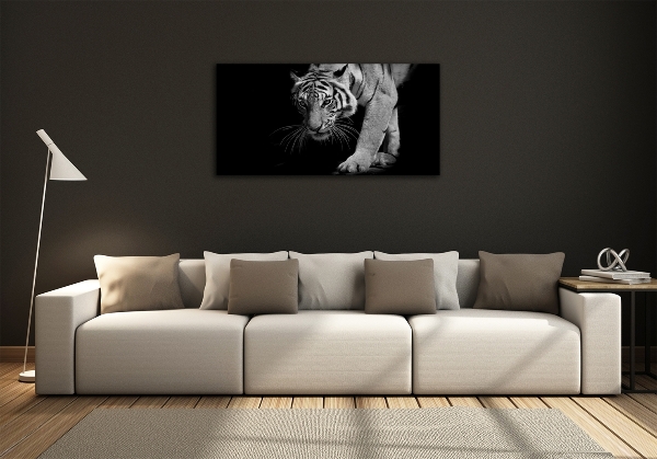 Glass wall art Tiger