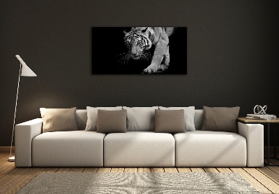 Glass wall art Tiger