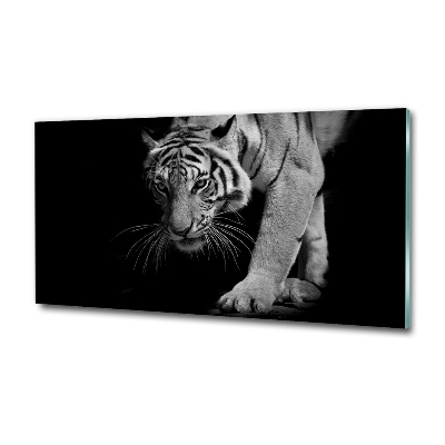 Glass wall art Tiger