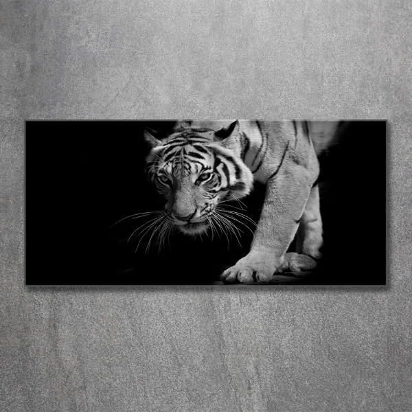 Glass wall art Tiger