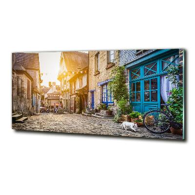 Glass picture wall art Charming street