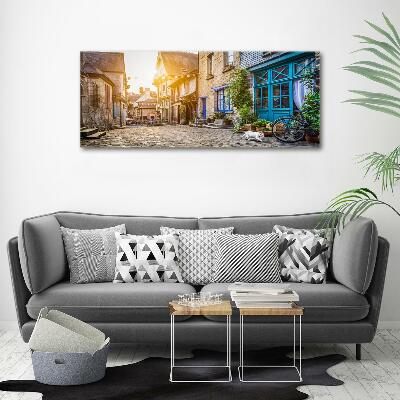 Glass picture wall art Charming street