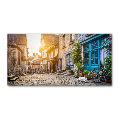 Glass picture wall art Charming street