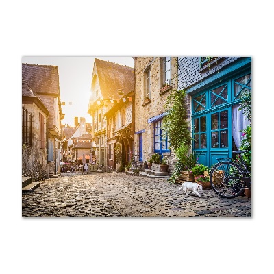 Glass picture wall art Charming street