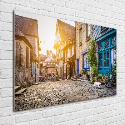 Glass picture wall art Charming street