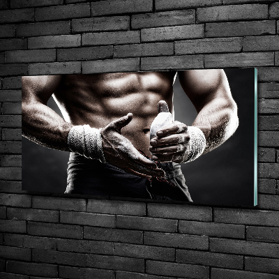 Wall art on glass Muscle structure