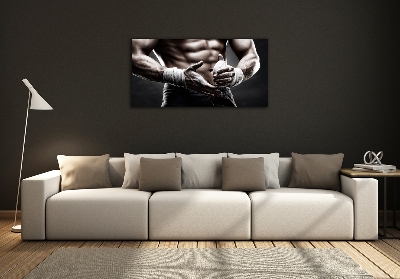 Wall art on glass Muscle structure