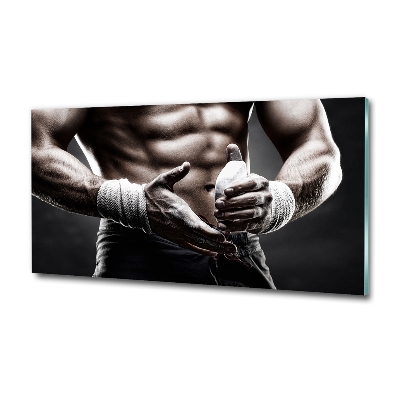 Wall art on glass Muscle structure