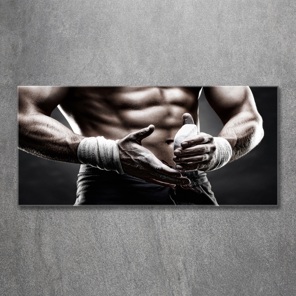 Wall art on glass Muscle structure