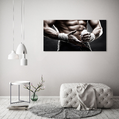 Wall art on glass Muscle structure