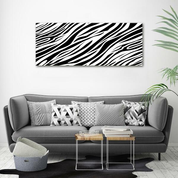 Wall art on glass Zebra background