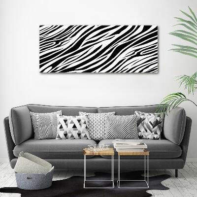 Wall art on glass Zebra background