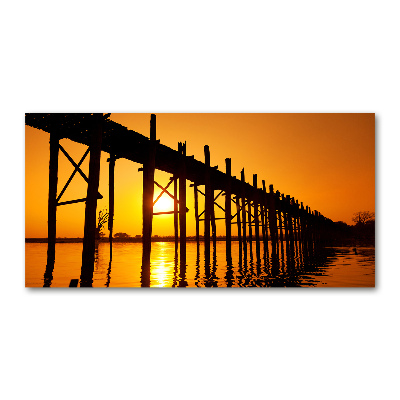 Glass picture wall art West sun bridge