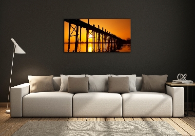 Glass picture wall art West sun bridge