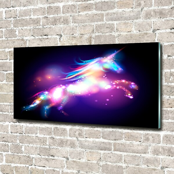 Glass picture wall art Unicorn