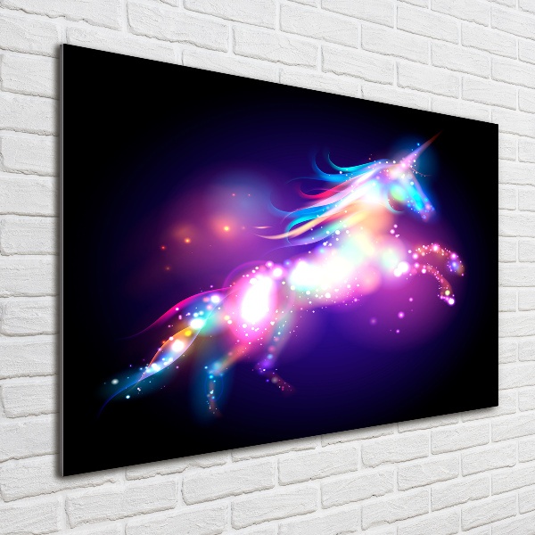 Glass picture wall art Unicorn