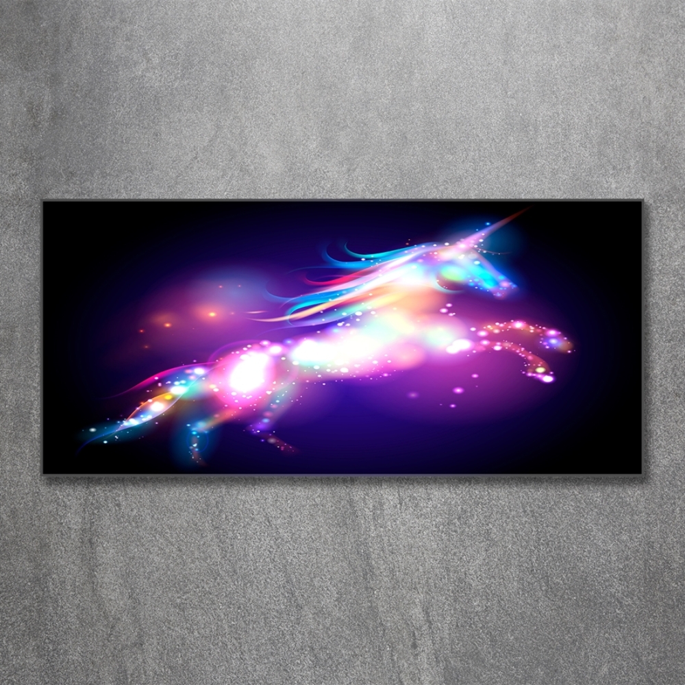 Glass picture wall art Unicorn