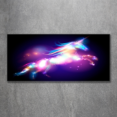 Glass picture wall art Unicorn