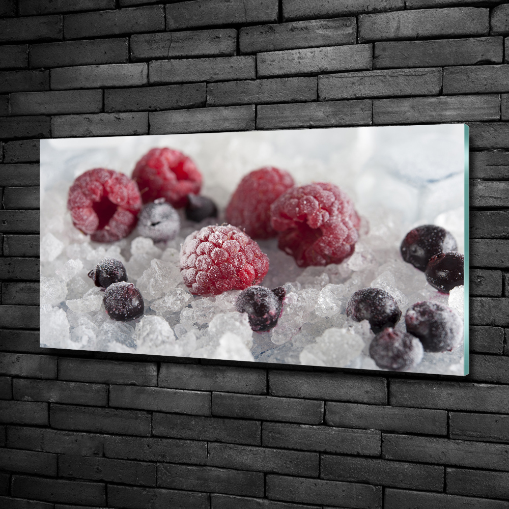 Wall art on glass Frozen forest fruit