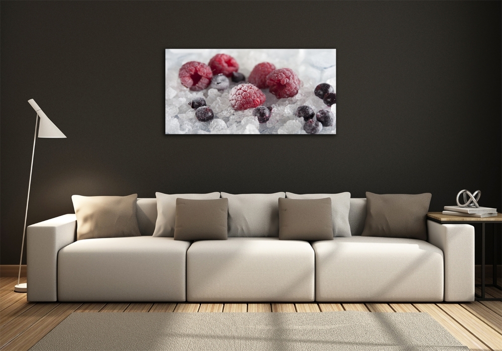 Wall art on glass Frozen forest fruit