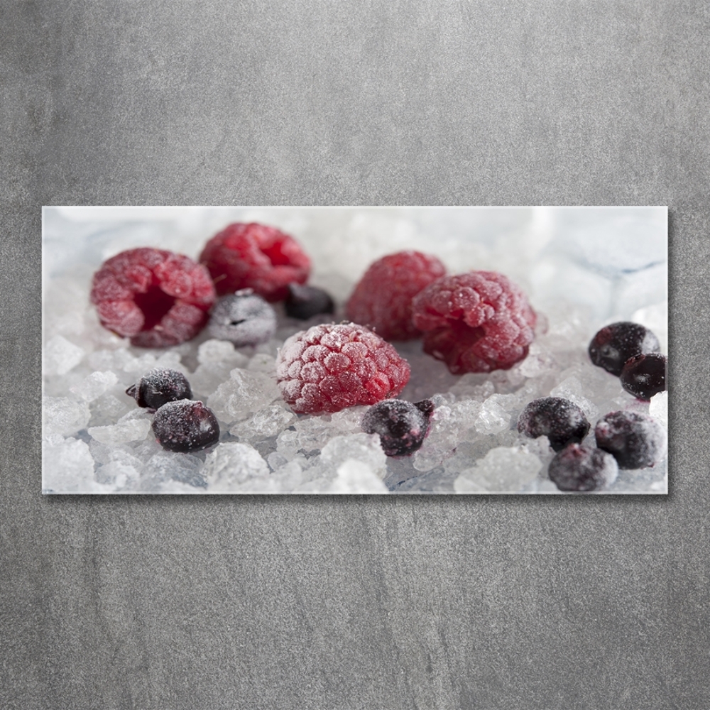 Wall art on glass Frozen forest fruit