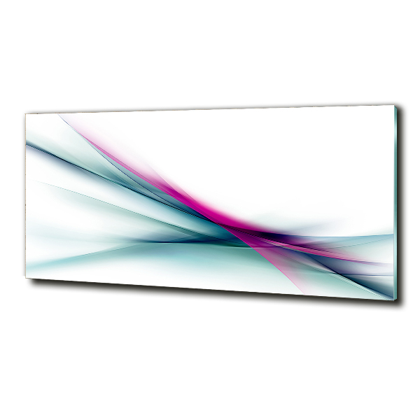 Glass wall art Wave abstraction