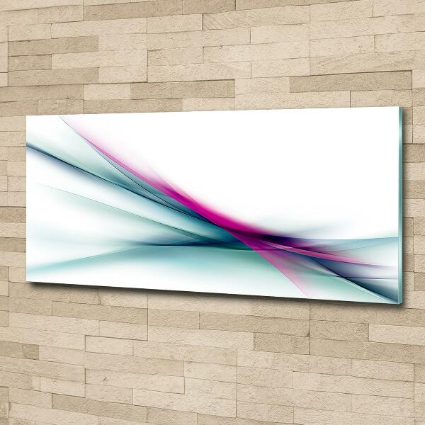 Glass wall art Wave abstraction