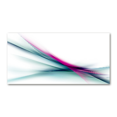 Glass wall art Wave abstraction