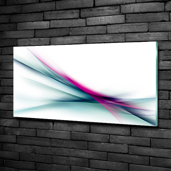 Glass wall art Wave abstraction