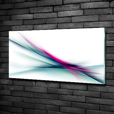 Glass wall art Wave abstraction