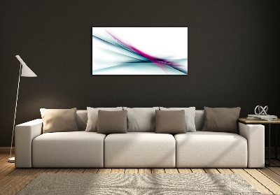 Glass wall art Wave abstraction