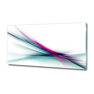 Glass wall art Wave abstraction