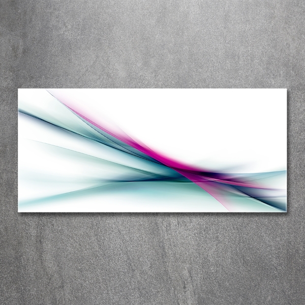 Glass wall art Wave abstraction