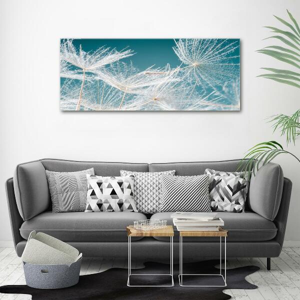 Wall art on glass Dandelion seeds