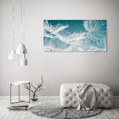 Wall art on glass Dandelion seeds