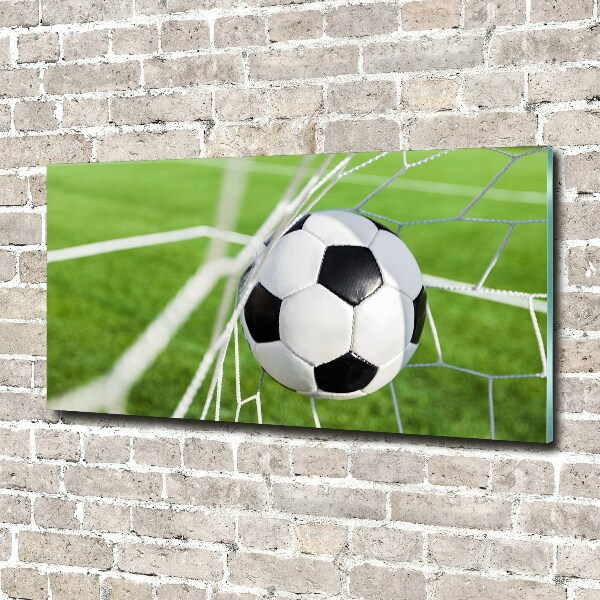 Glass art print Ball in the goal