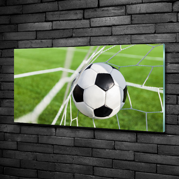 Glass art print Ball in the goal