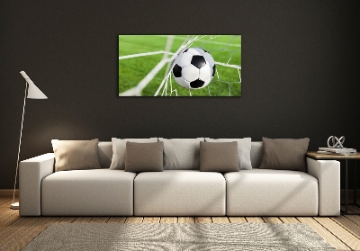 Glass art print Ball in the goal