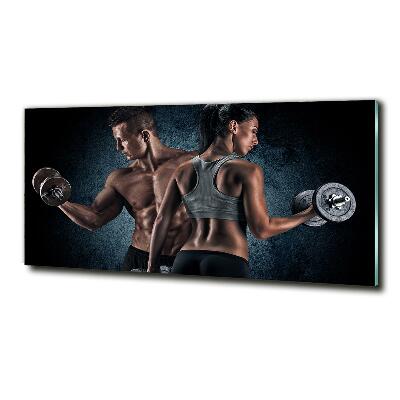 Wall art on glass Muscle structure