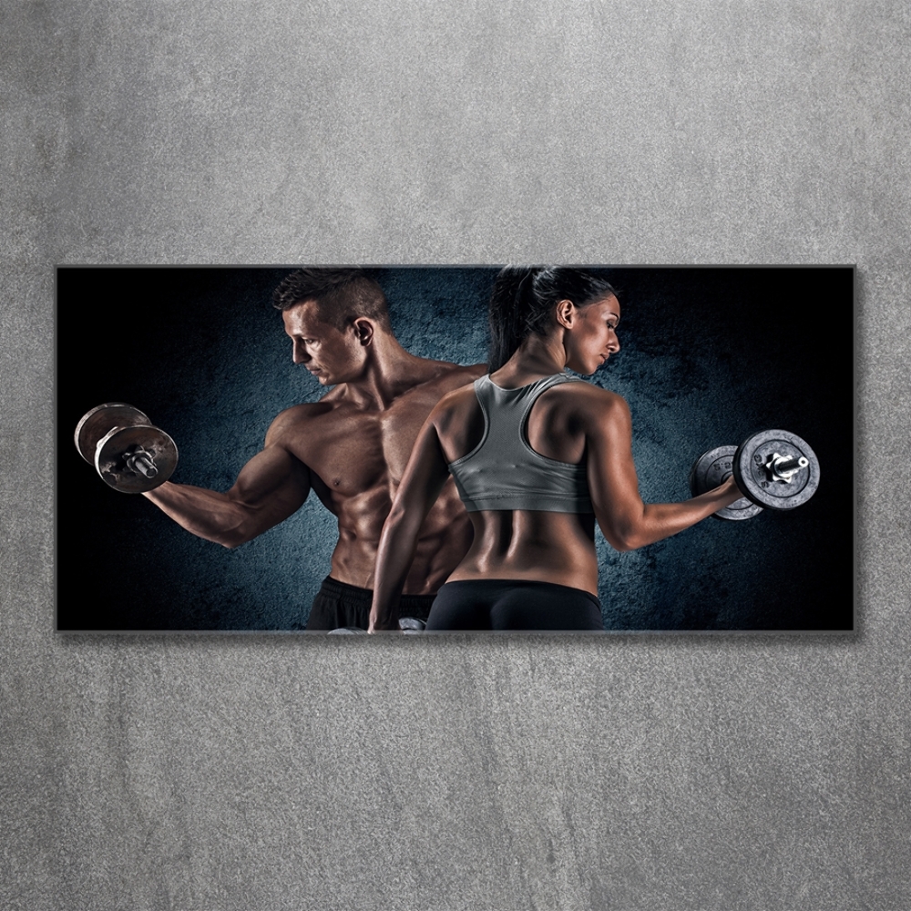 Wall art on glass Muscle structure