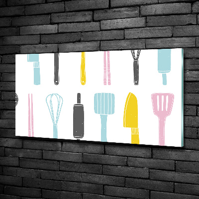 Glass wall art Kitchen tools